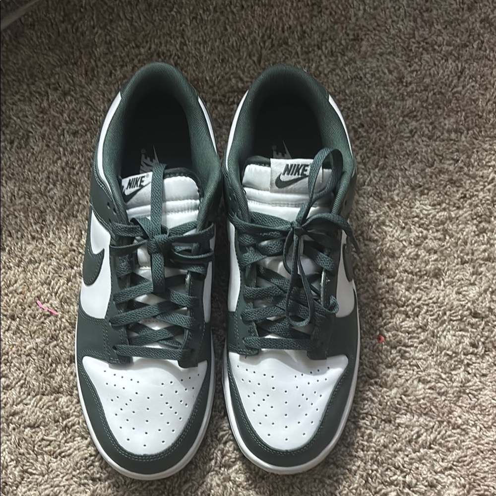 Nike Men's Green and White Sneakers